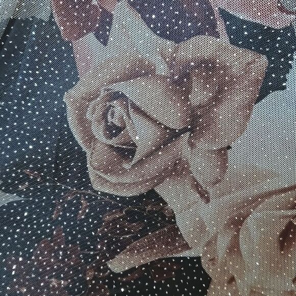 Lovely Grace Y2K Babydoll Maxi Dress XL Forest Fairy Whimsigoth Mesh Glitter - Picture 12 of 16